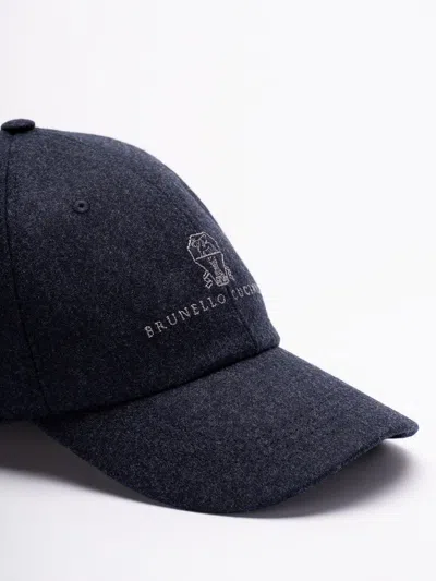 Brunello Cucinelli Men Baseball Cap With Embroidery