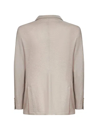 Brunello Cucinelli Men Beige Cashmere Jersey Blazer In Neutral
