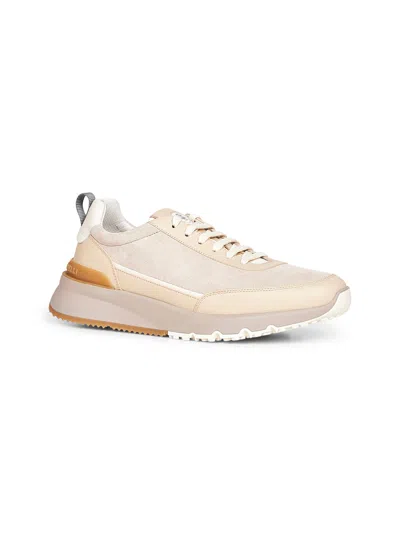 Brunello Cucinelli Logo Embossed Lace-up Sneakers In Neutral
