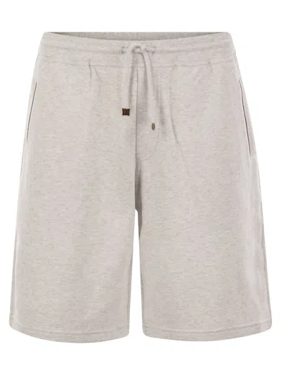 Brunello Cucinelli Relaxed Fit Bermuda Shorts With Piping
