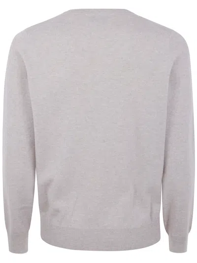 Brunello Cucinelli Cashmere Sweater With Ribbed Cuffs And Hem