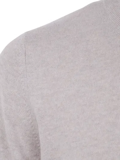 Brunello Cucinelli Cashmere Sweater With Ribbed Cuffs And Hem