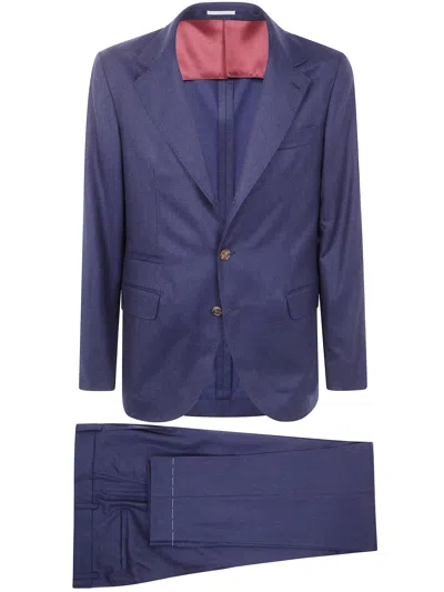 Brunello Cucinelli Tailored Two-button Suit With Contrasting Lining