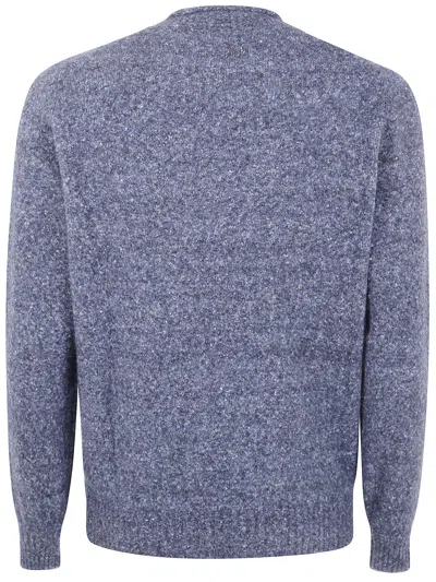 Brunello Cucinelli Sweater Crew Neck Long Sleeves In Blue
