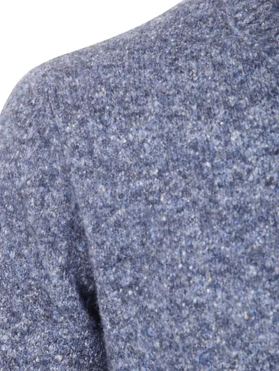 Brunello Cucinelli Sweater Crew Neck Long Sleeves In Blue