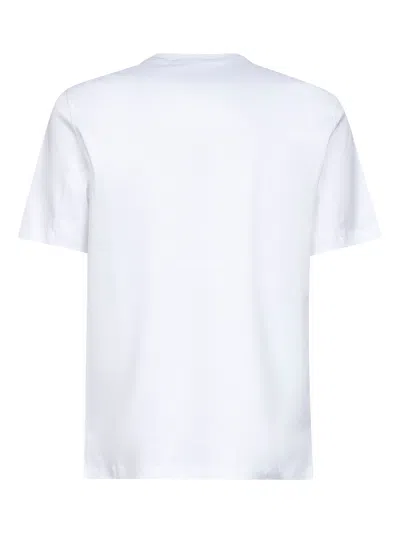 Brunello Cucinelli Crew Neck Graphic Print Short Sleeves T-shirt In White