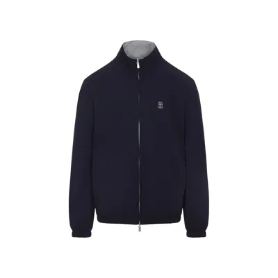 Brunello Cucinelli Water-resistant Long-sleeve Jacket In Black