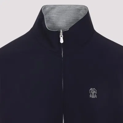 Brunello Cucinelli Water-resistant Long-sleeve Jacket In Black