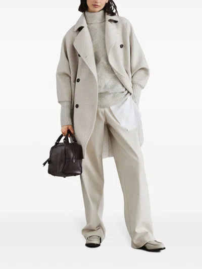 Brunello Cucinelli Women Over Peacoat Overcoat