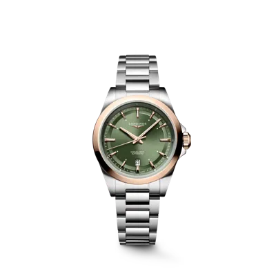 Longines Conquest Sunray Green Watch, 34mm