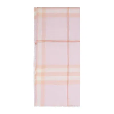 Burberry Check Pattern Wool Scarf