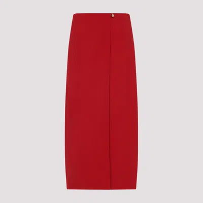 Carven Acetate Midi Skirt Women In Red