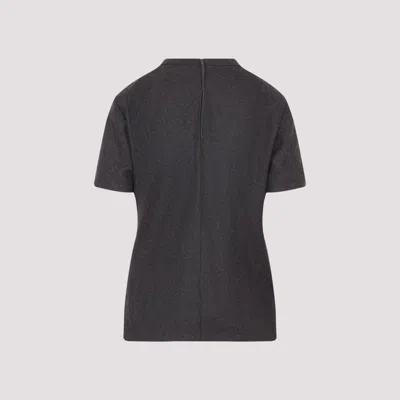 Carven Crewneck Zipped T-shirt In Gray