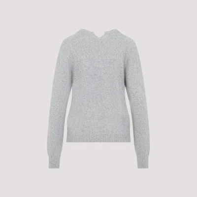 Carven V-neck Cashmere Sweater In Gray