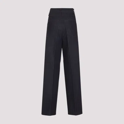 Carven Key Charm Straight-leg Jeans In Black