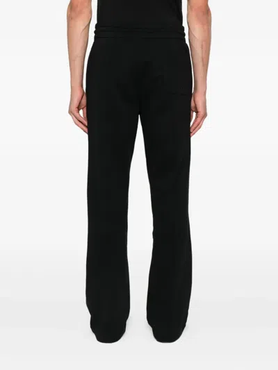 Casablanca Men "sunset Valley" Rubber Patch Open Hem Jogger In Black
