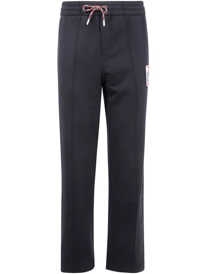 Casablanca Men "sunset Valley" Rubber Patch Open Hem Jogger In Black