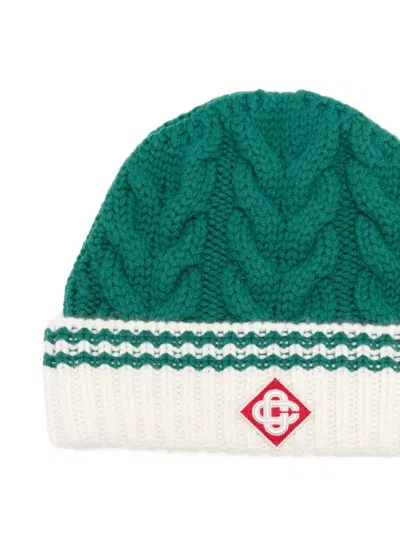 Casablanca Men Cable Stitch Beanie