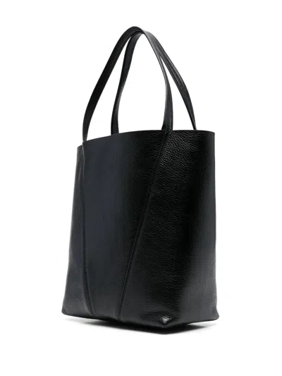 Chloé Small Spin Tote In Grained Leather Bags In Black
