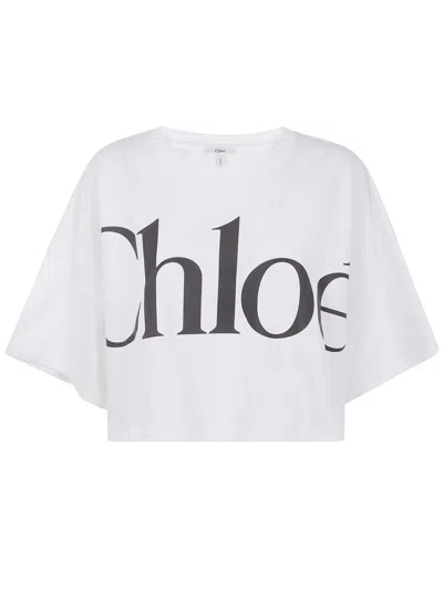 Chloé Chloe Women Cropped Oversized T-shirt