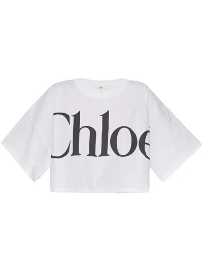 Chloé Chloe Women Cropped Oversized T-shirt