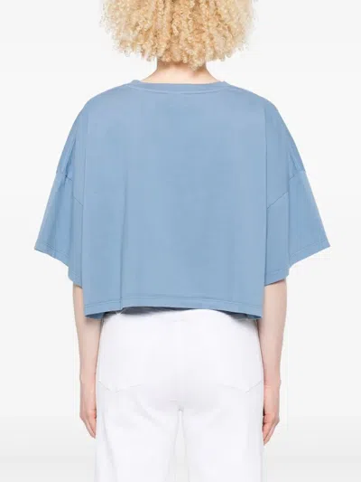 Chloé Oversize Signature Logo Crop Graphic T-shirt