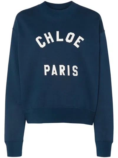 Chloé Cropped Round Neck Sweatshirt Clothing