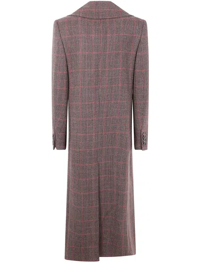 Chloé Checked Double-breasted Virgin Wool Coat In Brown