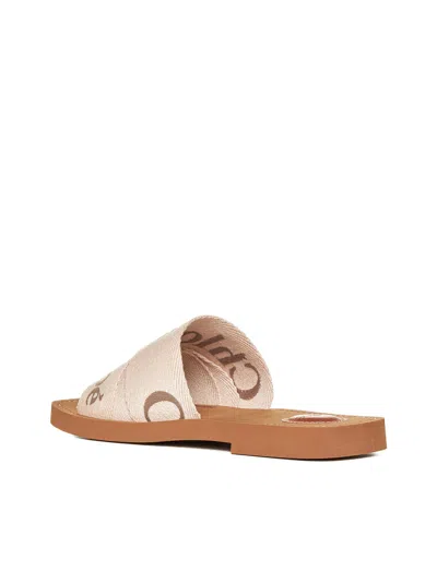 Chloé Women Woody Sandals In Nude
