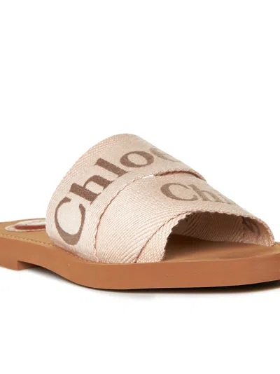 Chloé Women Woody Sandals In Nude