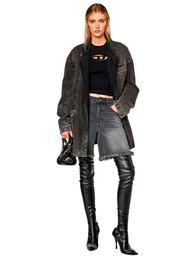Diesel T-angie T-shirt In Stretch Cotton In Black