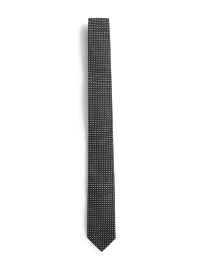 Dolce & Gabbana Men Black Jacquard Silk Martini Tie In Black