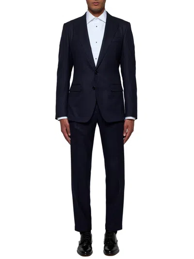 Dolce & Gabbana Men Wool Single-breasted Blazer In Blue
