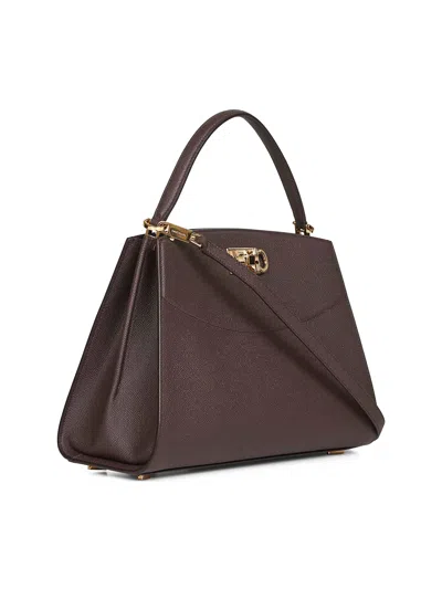 Ferragamo Women Brown New  Studio Box Bag (m) Handbag