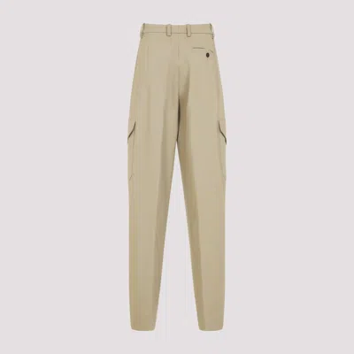 Givenchy Womens Beige Cocoon Straight-leg Cotton-wool Blend Trousers In Neutral