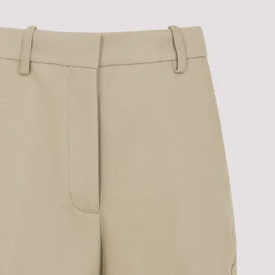 Givenchy Womens Beige Cocoon Straight-leg Cotton-wool Blend Trousers In Neutral