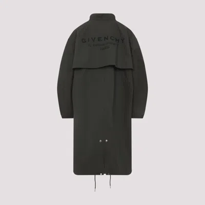 Givenchy Cotton Jacket With Back Slit And Drawstrings