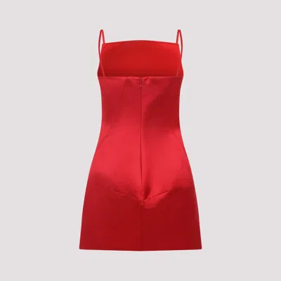 Givenchy Sliced Mini Dress In Satin In Red