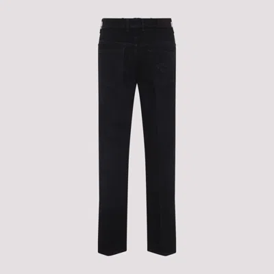 Givenchy Straight-leg Cotton Blend Trousers With Subtle Branding In Black