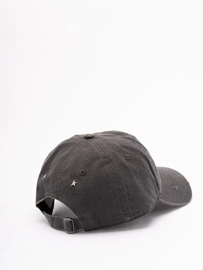 Golden Goose `journey` Baseball Cap With `golden` Embroidery In Gray