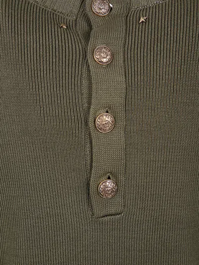 Golden Goose "journey W`s" Cropped Knit Octavia Crewn Neck With Pocket In Pure Cotton Clothing