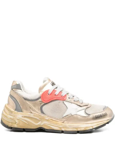 Golden Goose Women "running" Dadmesh And Laminated Leather Upper Leather Star Laminated Leather Toe