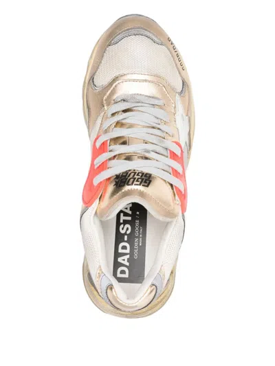 Golden Goose Women "running" Dadmesh And Laminated Leather Upper Leather Star Laminated Leather Toe