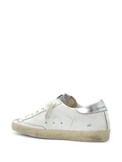 Golden Goose Crystal Toe And Tongue Zebra Star Sneakers In White