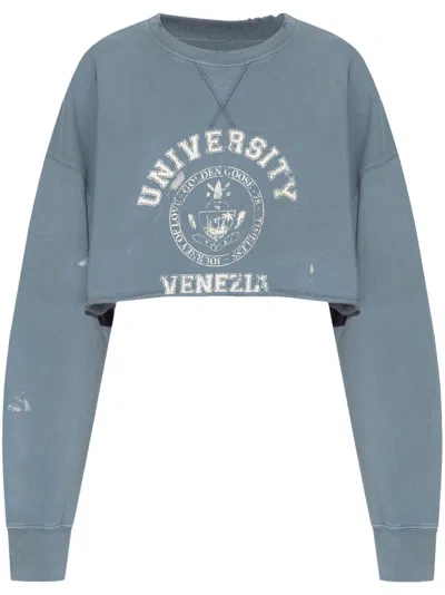 Golden Goose Women Journey Cropped Crewneck Sweatshirt