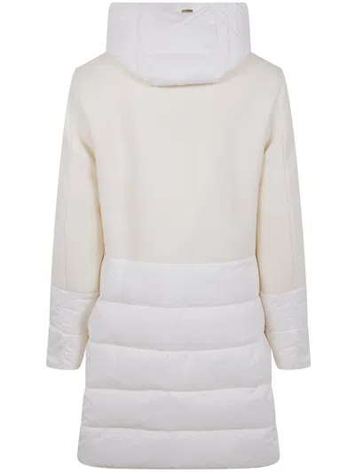 Herno Hooded Padded Jacket In White