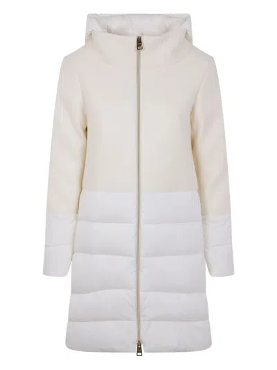Herno Hooded Padded Jacket In White