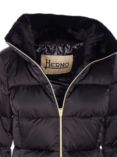 Herno Oversized Coat With Padded High Neck