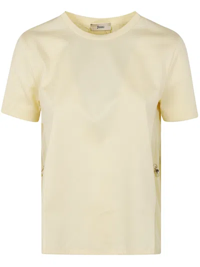 Herno Women Taffeta Tee Shirt In Neutral