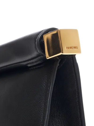 Jacquemus Women La Petite Pochette Rond Carre Nappa Leather Clutch Bag